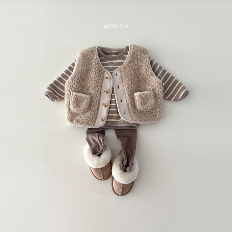 Bonito - Korean Baby Fashion - #babyoutfit - St Piping Tee Set - 8