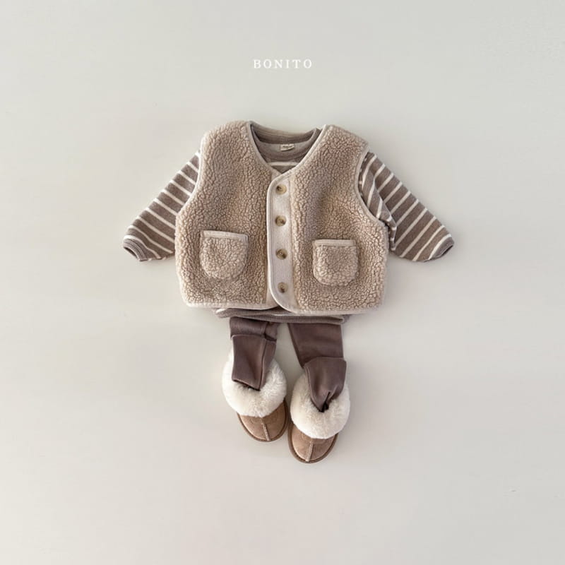 Bonito - Korean Baby Fashion - #babywear - St Piping Tee Set - 10