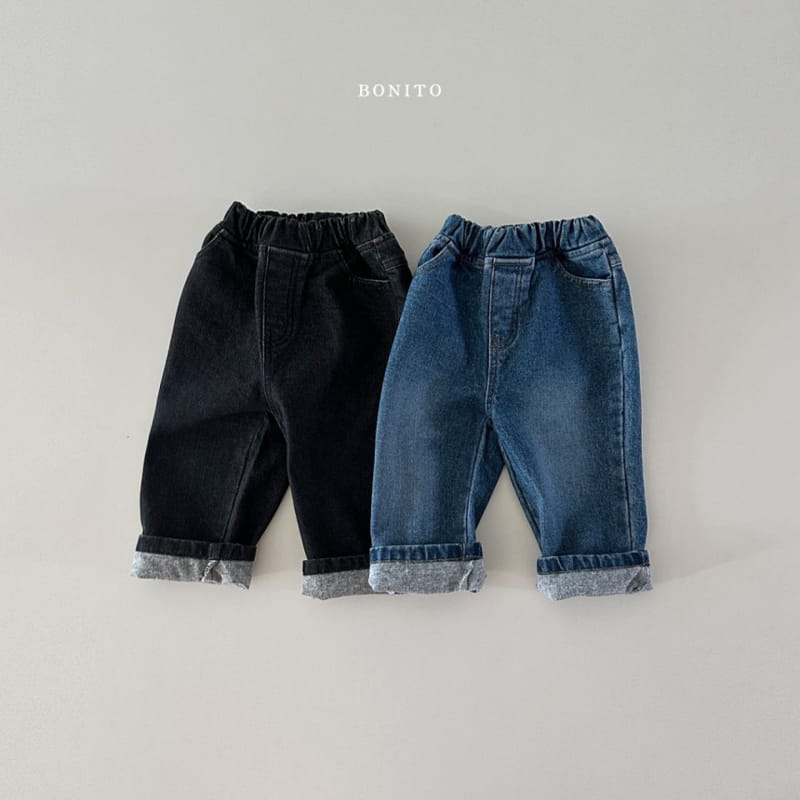 Bonito - Korean Baby Fashion - #onlinebabyboutique - Fleece Jeans - 2