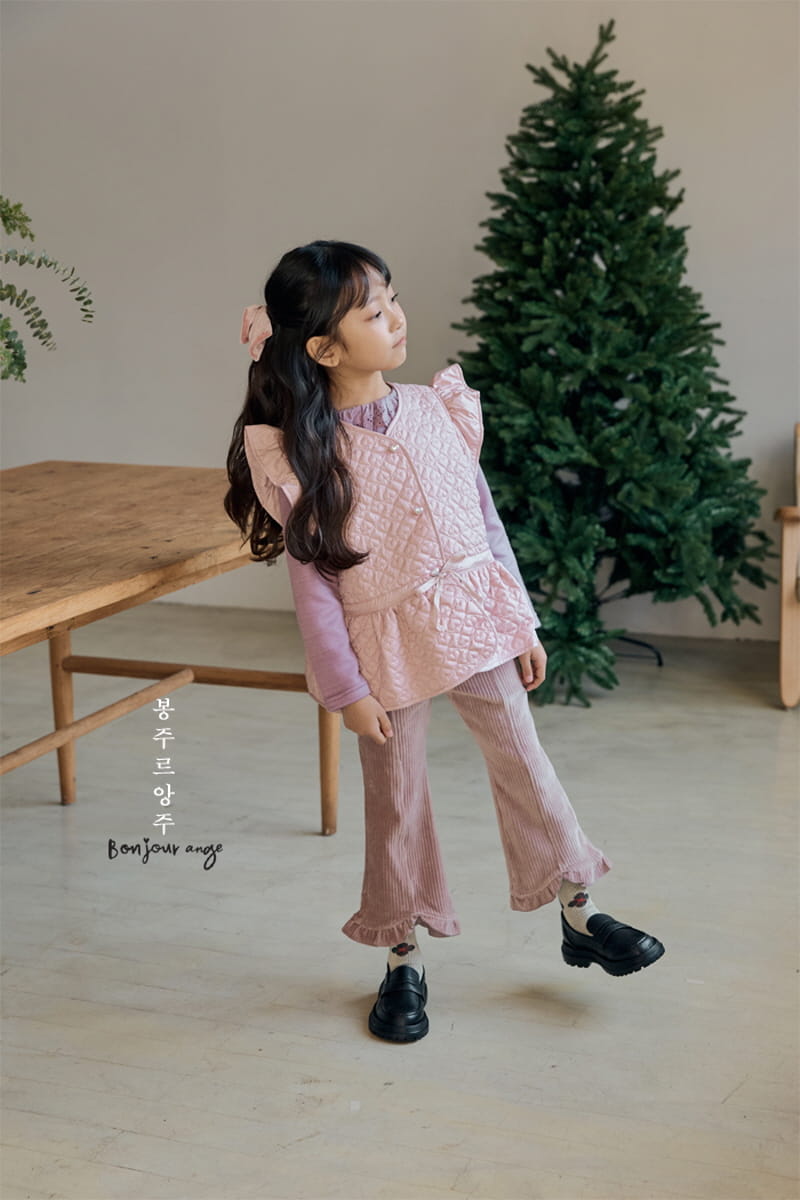 Bonjour Ange - Korean Children Fashion - #kidsstore - Veloure Pants - 5
