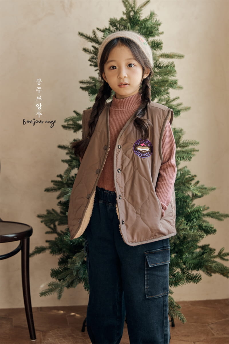 Bonjour Ange - Korean Children Fashion - #kidsshorts - Reversible Ddoddo Vest - 4