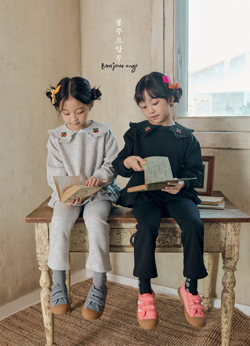 Bonjour Ange - Korean Children Fashion - #kidsstore - Cherry Top Bottom Set