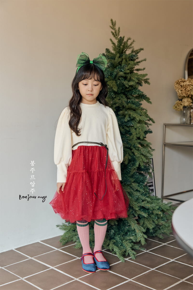 Bonjour Ange - Korean Children Fashion - #stylishchildhood - Christmas Bella One-piece - 8