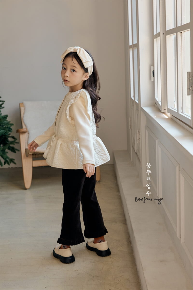 Bonjour Ange - Korean Children Fashion - #todddlerfashion - Veloure Pants - 12