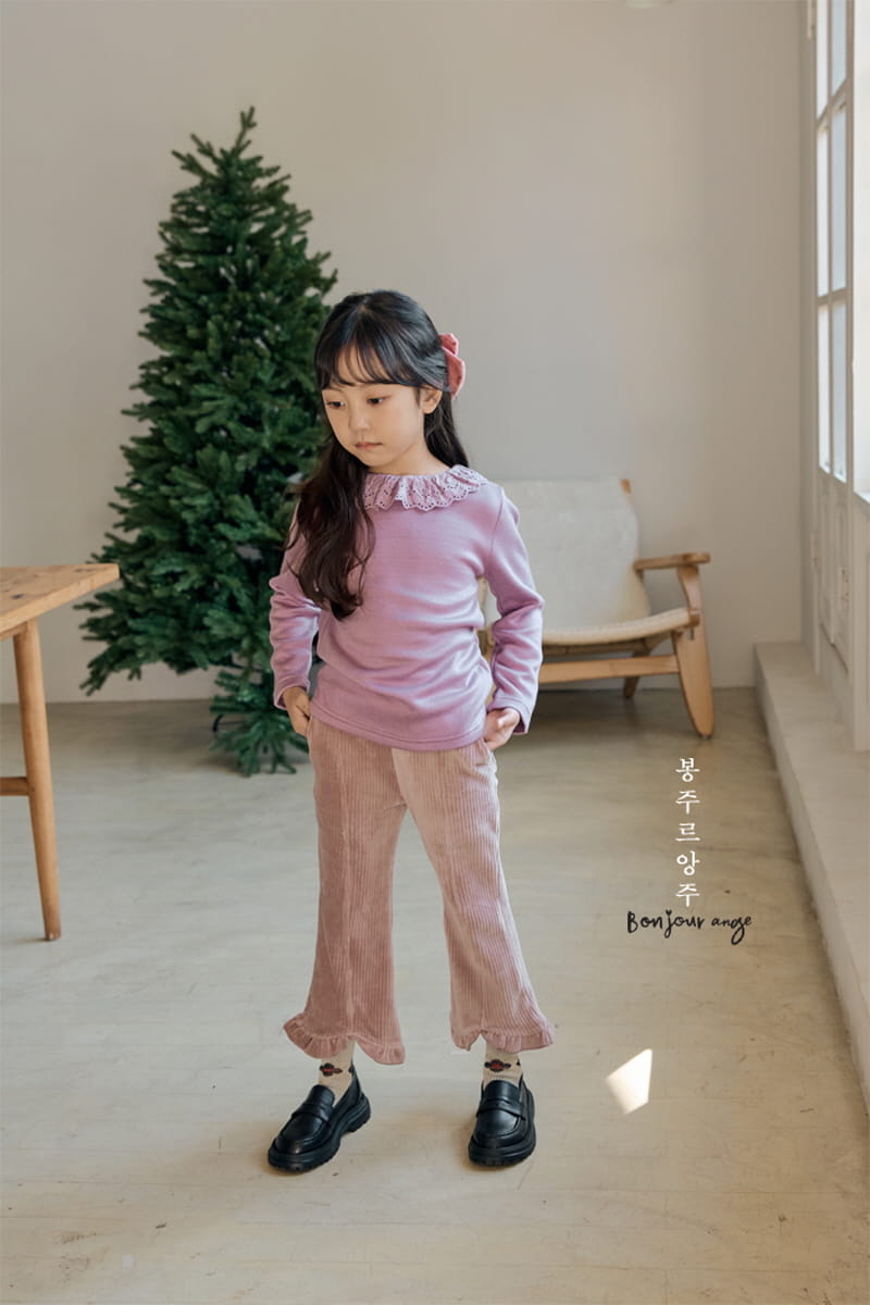 Bonjour Ange - Korean Children Fashion - #toddlerclothing - Mini Knit Tee - 2