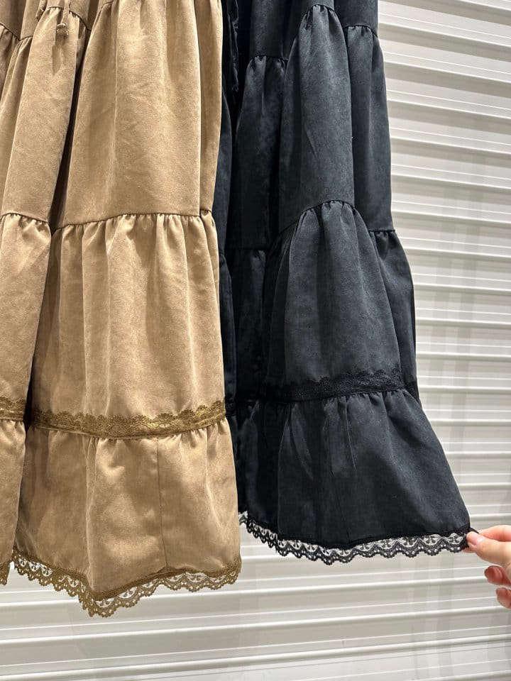 Bricklane - Korean Women Fashion - #momslook - Suede KangKang Skirt