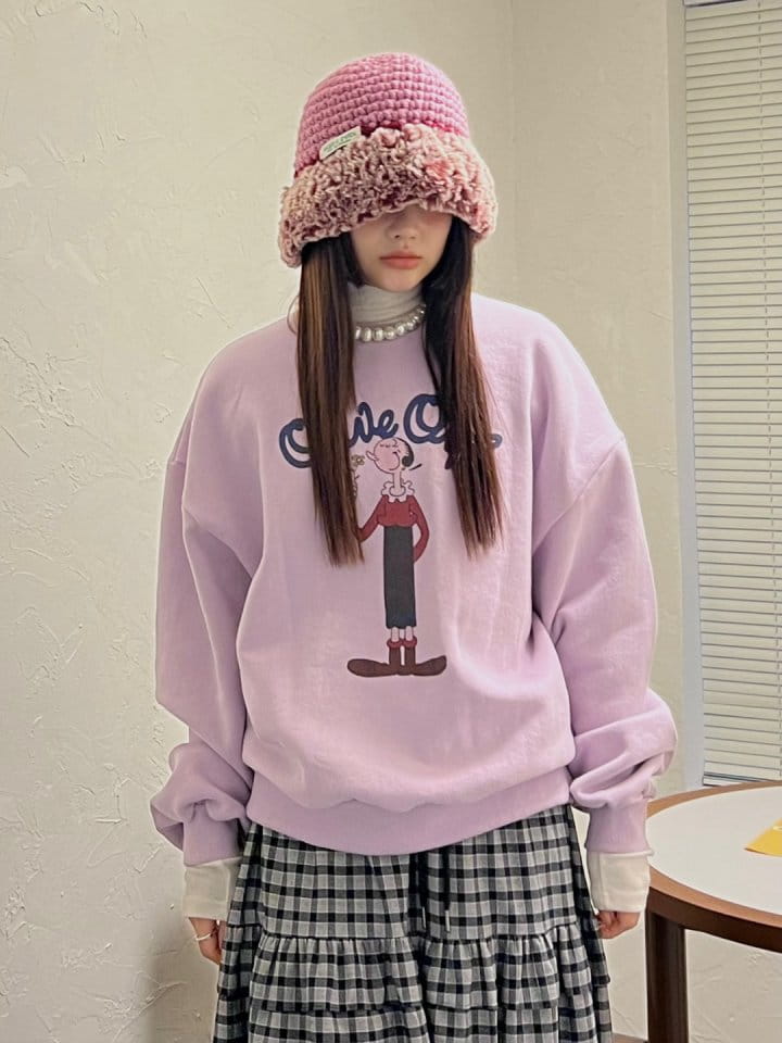 Bricklane - Korean Women Fashion - #momslook - Olive Fleece Sweatshirt - 2
