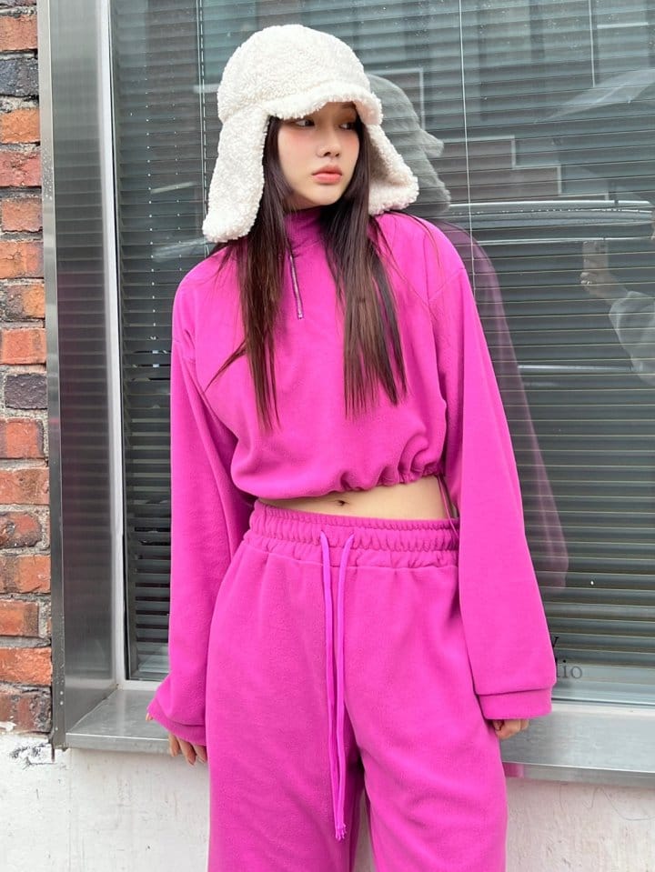 Bricklane - Korean Women Fashion - #momslook - Free High Half Turtleneck Zip-up - 3