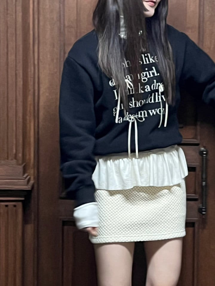 Bricklane - Korean Women Fashion - #momslook - Ribbon Fleece Sweatshirt - 11