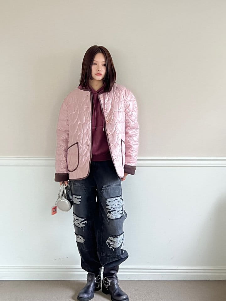 Bricklane - Korean Women Fashion - #shopsmall - Heart Quilting Jumper - 7