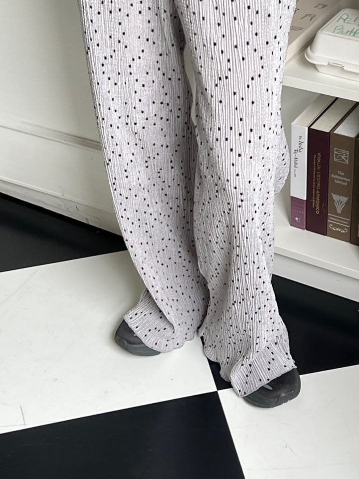 Bricklane - Korean Women Fashion - #vintageinspired - Dot Pleats Pants - 8