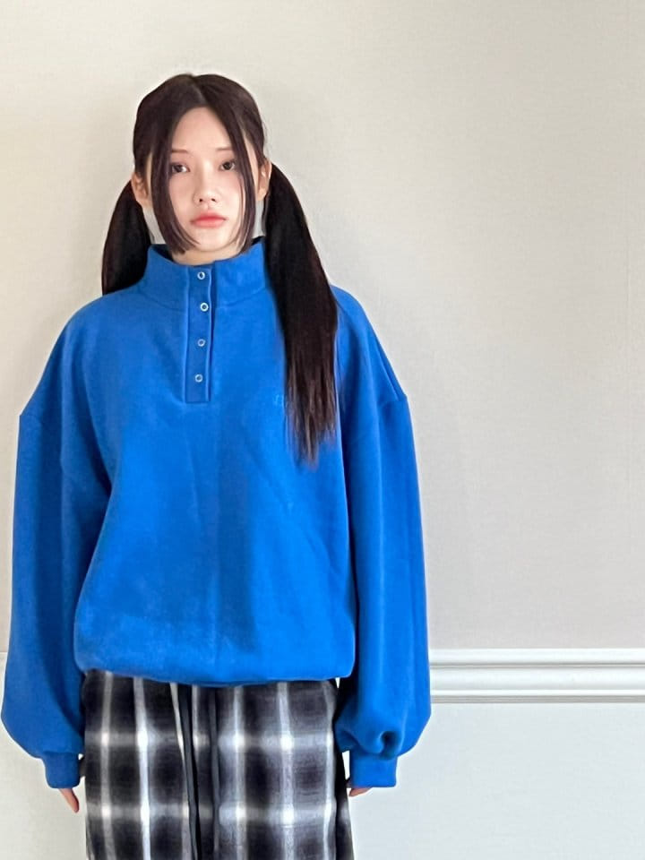 Bricklane - Korean Women Fashion - #womensfashion - High Button Sweatshirt - 2