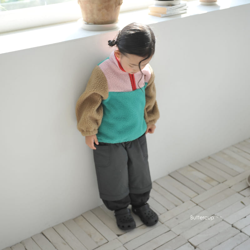 Buttercup - Korean Children Fashion - #toddlerclothing - Fleece Half Zip-up - 4