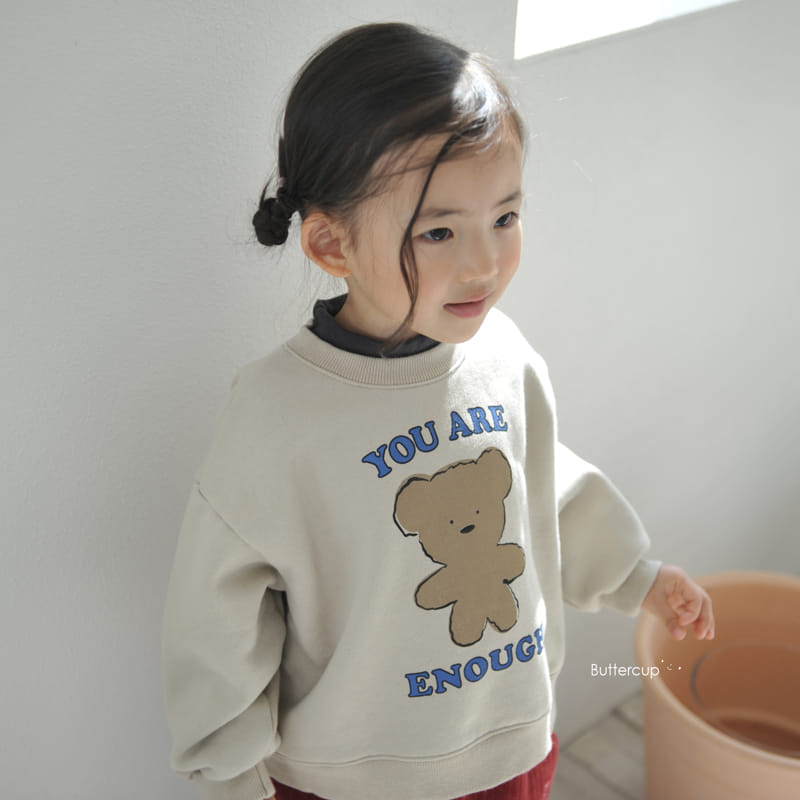 Buttercup - Korean Children Fashion - #todddlerfashion - Enough Bear Sweatshirt - 12