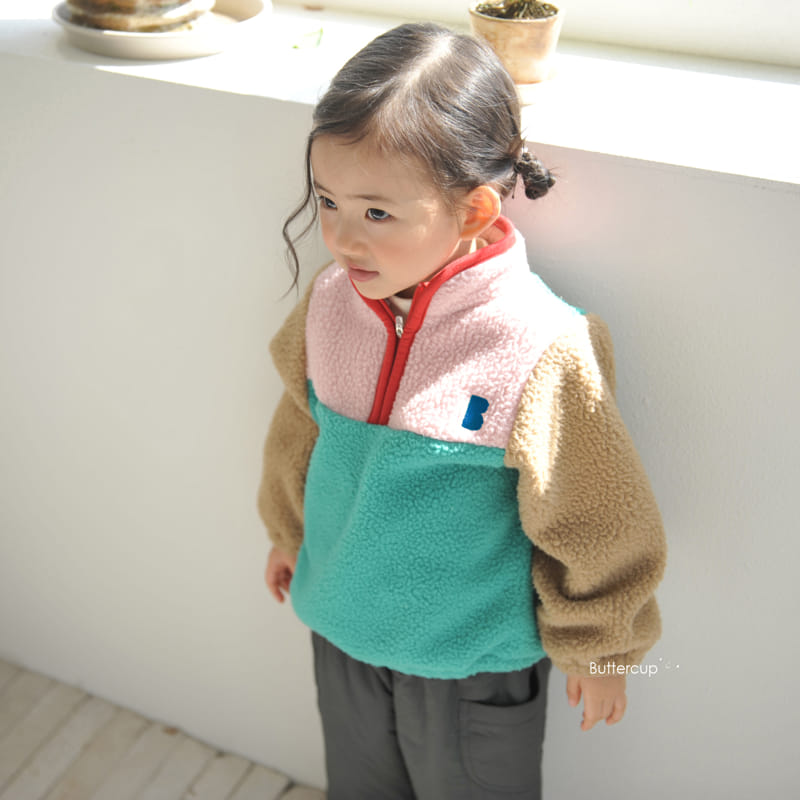 Buttercup - Korean Children Fashion - #toddlerclothing - Fleece Half Zip-up - 3