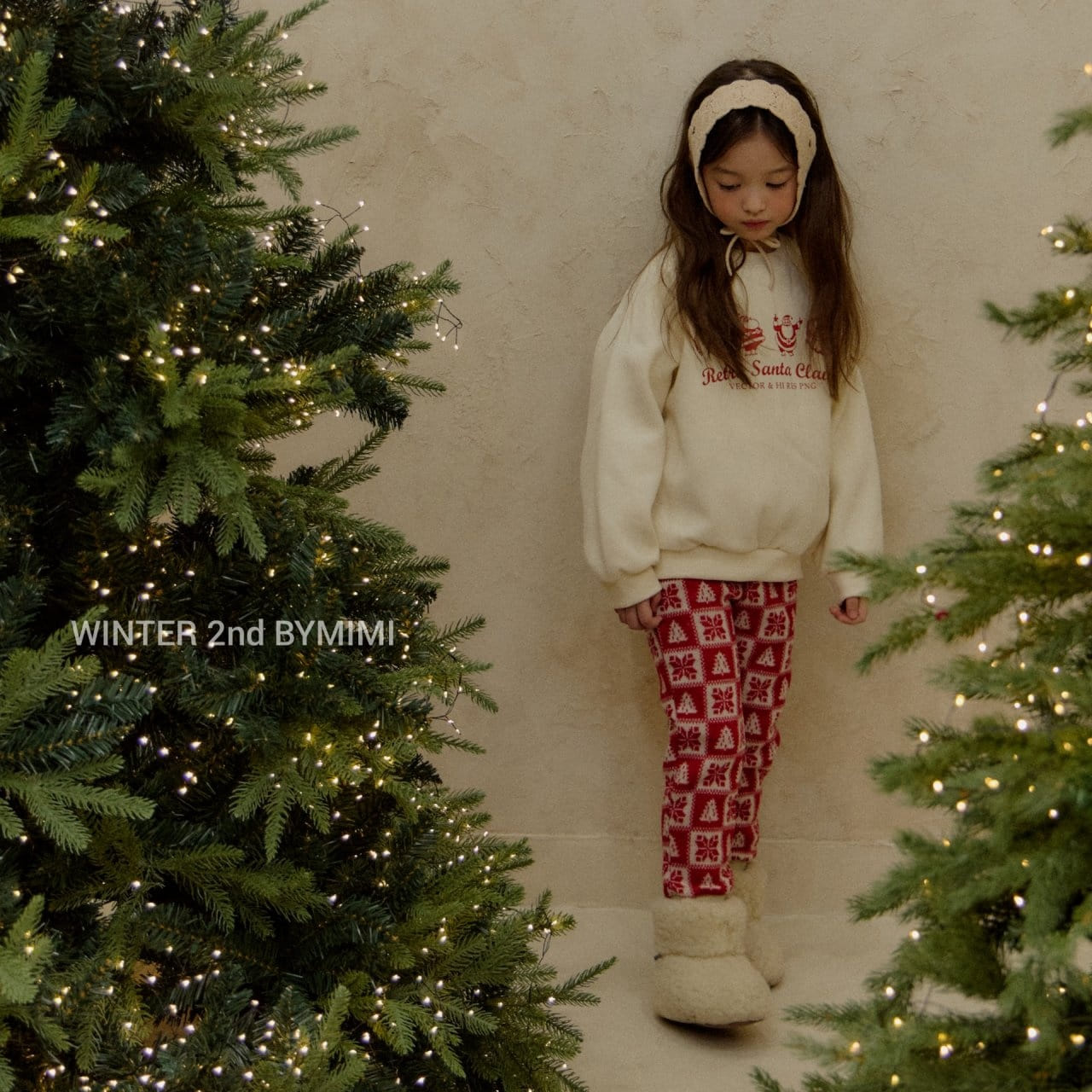 Bymimi - Korean Children Fashion - #childofig - Snow Flower Knit Pants - 2