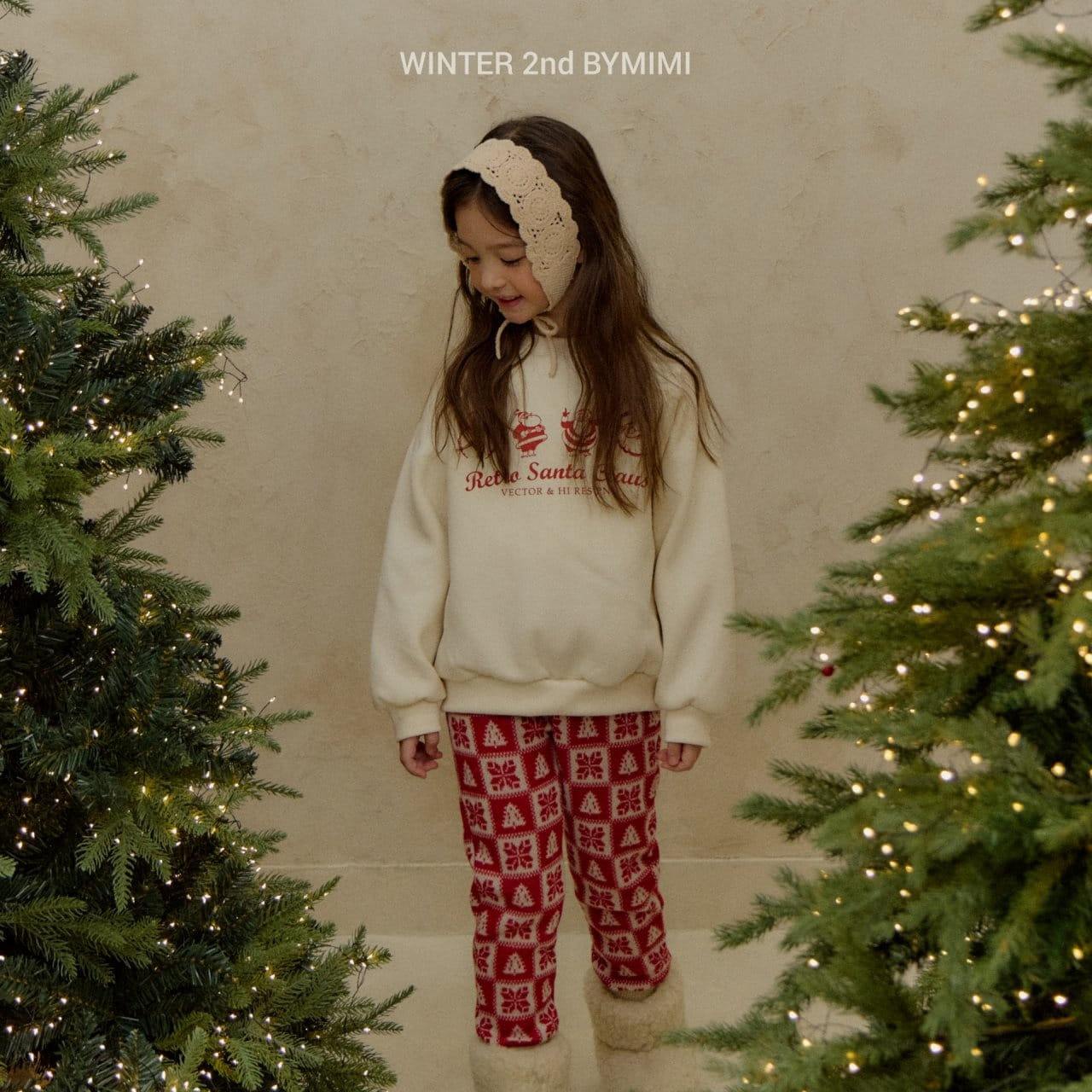 Bymimi - Korean Children Fashion - #childrensboutique - Snow Flower Knit Pants - 3