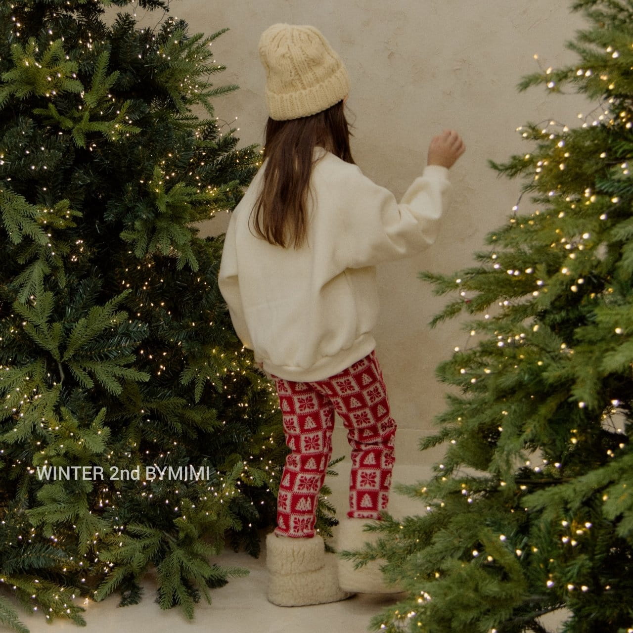 Bymimi - Korean Children Fashion - #kidsstore - Snow Flower Knit Pants - 8