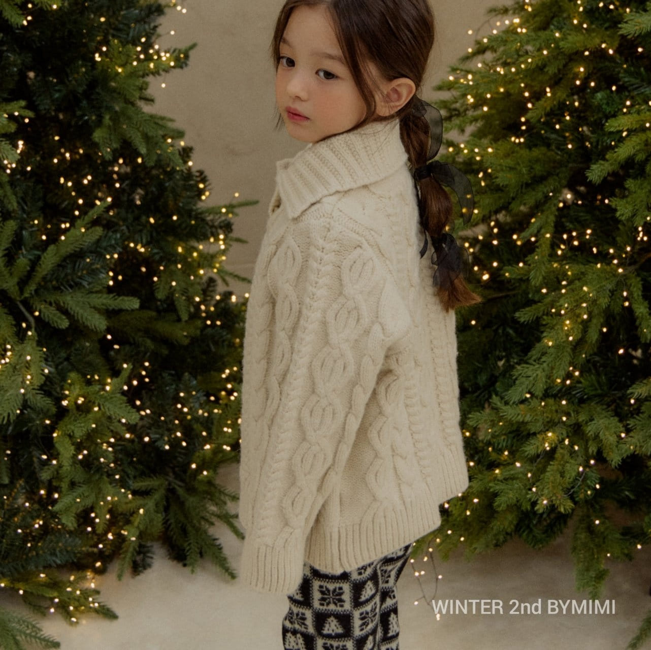 Bymimi - Korean Children Fashion - #kidzfashiontrend - Snow Flower Knit Pants - 9