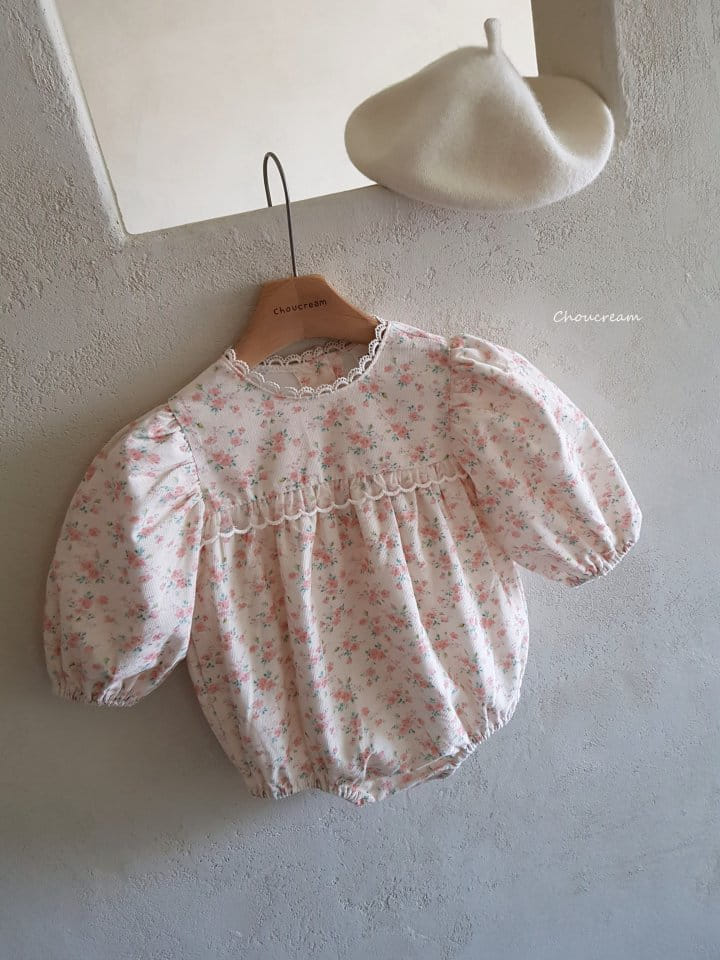 Choucream - Korean Baby Fashion - #smilingbaby - Floral Lace Bodysuit - 4
