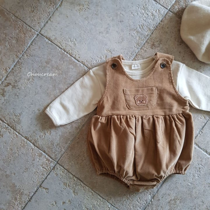 Choucream - Korean Baby Fashion - #babyboutiqueclothing - Bear Dungarees Winter - 2