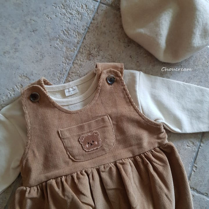 Choucream - Korean Baby Fashion - #babyclothing - Bear Dungarees Winter - 3