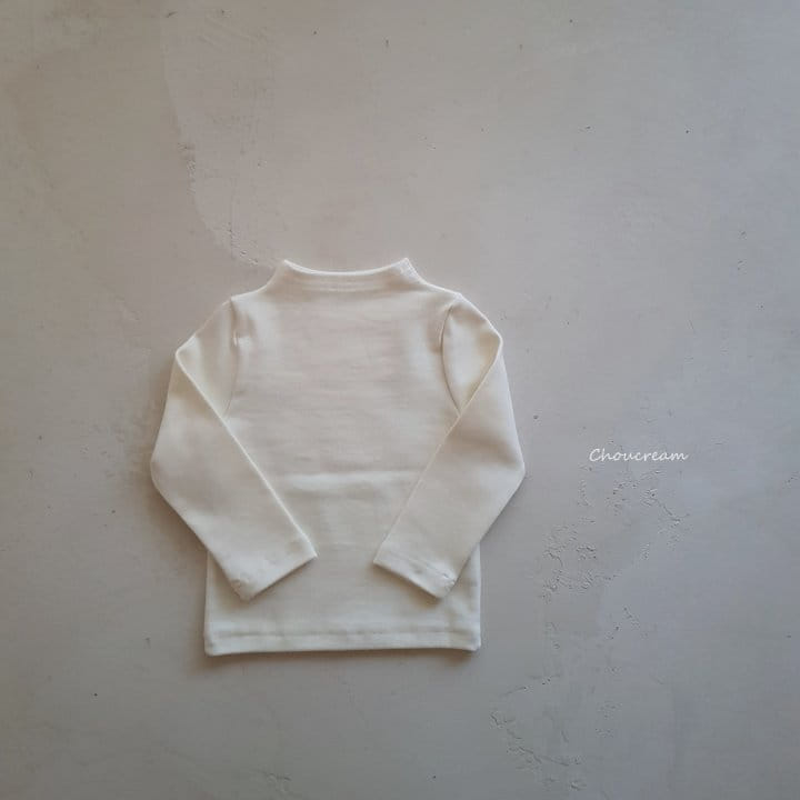 Choucream - Korean Baby Fashion - #babyfashion - Bebe Half Neck Tee Simple