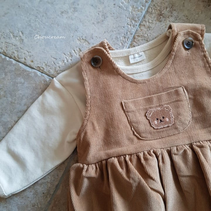 Choucream - Korean Baby Fashion - #babyclothing - Bear Dungarees Winter - 4