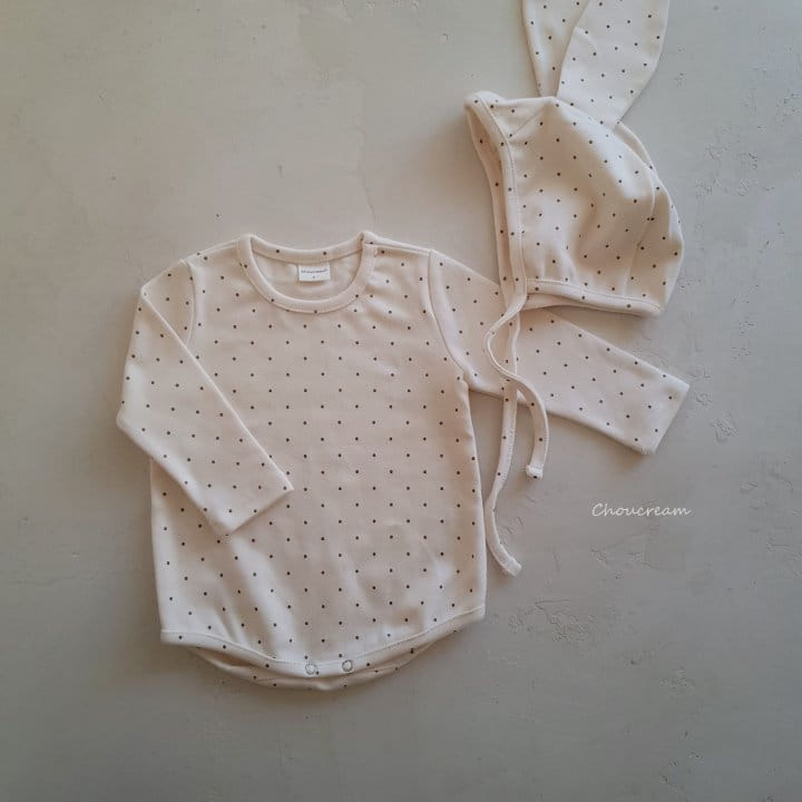 Choucream - Korean Baby Fashion - #babyfever - Winter Rabbit Bonnet bOdysuit SET - 5