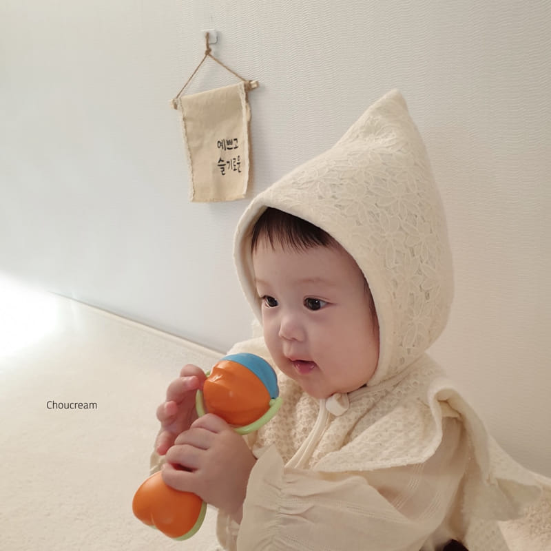 Choucream - Korean Baby Fashion - #babyfever - Winter Lace Bonnet - 2