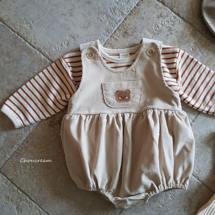 Choucream - Korean Baby Fashion - #babyoutfit - Bear Dungarees Winter - 11
