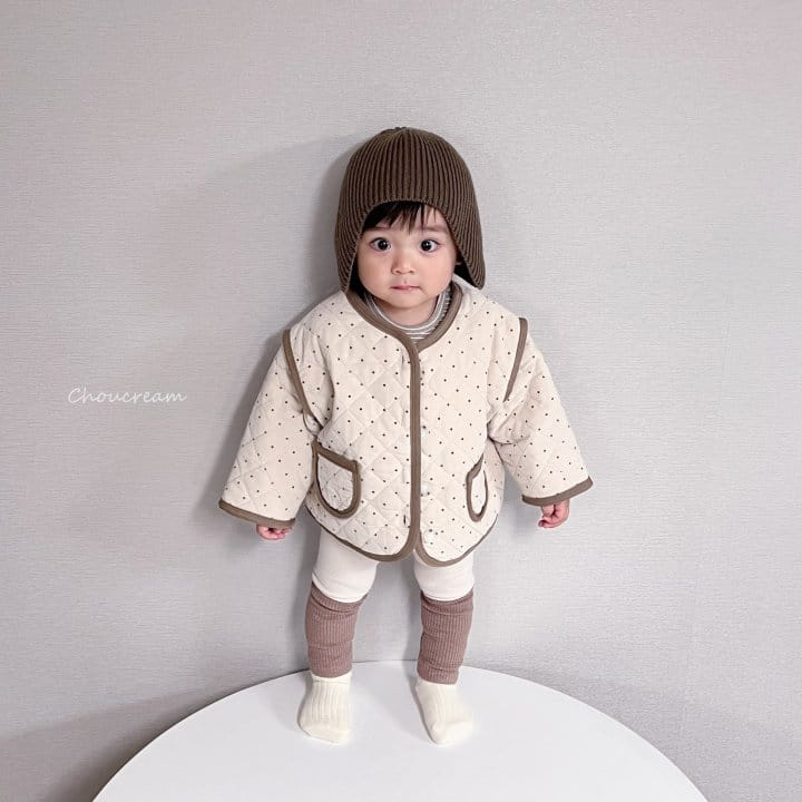 Choucream - Korean Baby Fashion - #babyoutfit - Bebe Quilting Jacket Dot Rib - 8