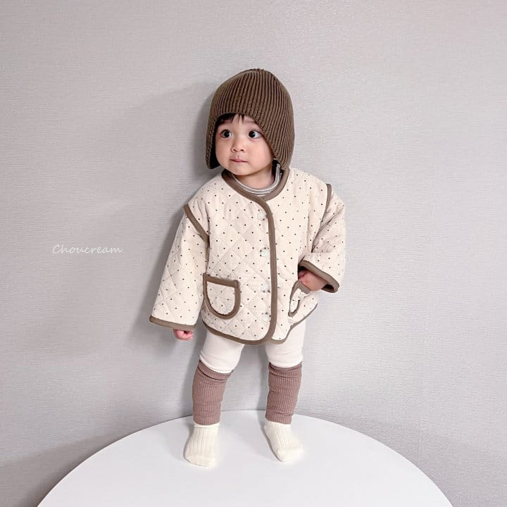 Choucream - Korean Baby Fashion - #babyoutfit - Bebe Quilting Jacket Dot Rib - 9