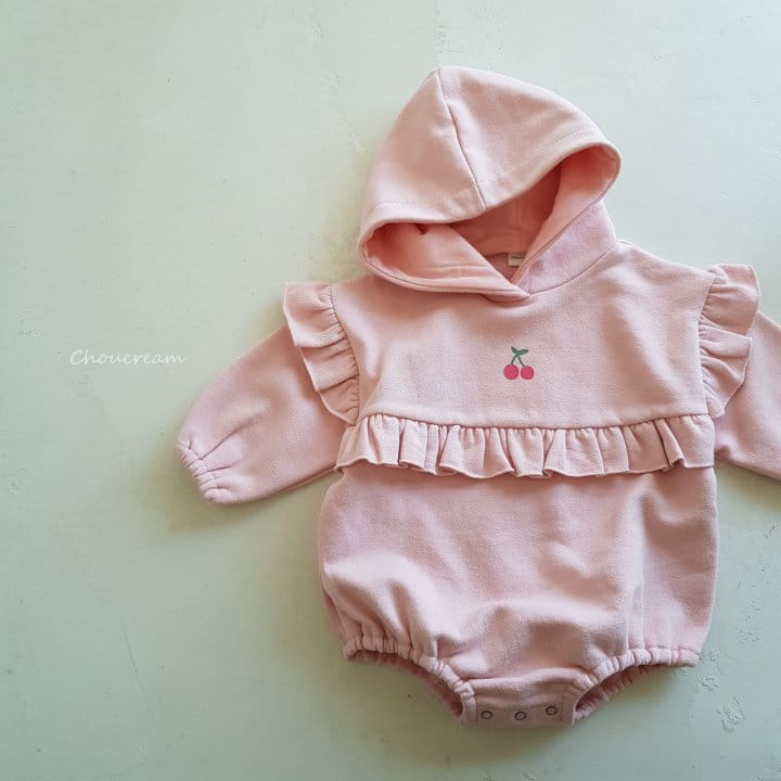 Choucream - Korean Baby Fashion - #babywear - Cherry Hoody Bodysuit - 3