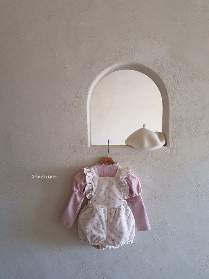 Choucream - Korean Baby Fashion - #babywear - Padding Frill Dungaree Romper