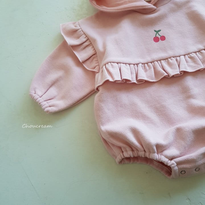 Choucream - Korean Baby Fashion - #babywear - Cherry Hoody Bodysuit - 4