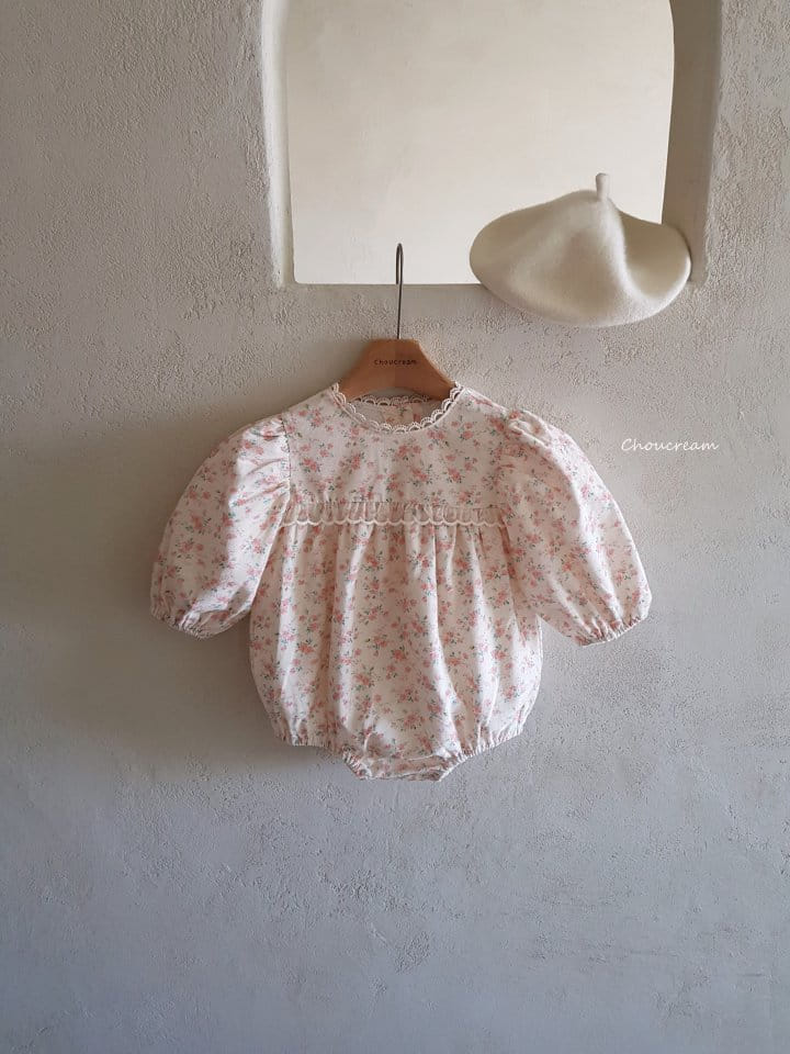 Choucream - Korean Baby Fashion - #onlinebabyboutique - Floral Lace Bodysuit