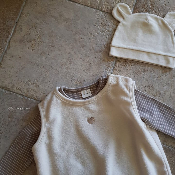 Choucream - Korean Baby Fashion - #onlinebabyshop - Cozy Vest Bodysuit - 2