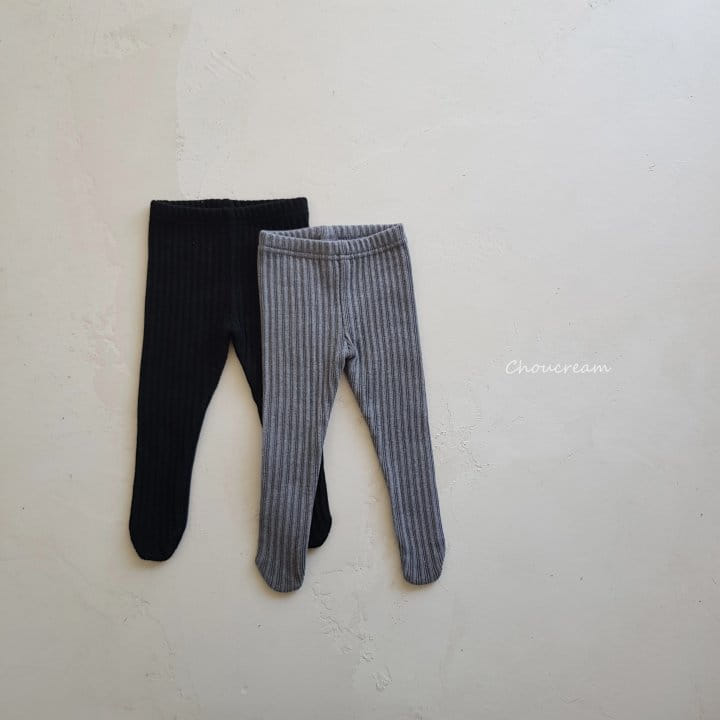 Choucream - Korean Baby Fashion - #onlinebabyshop - Rib Foot Leggings - 6