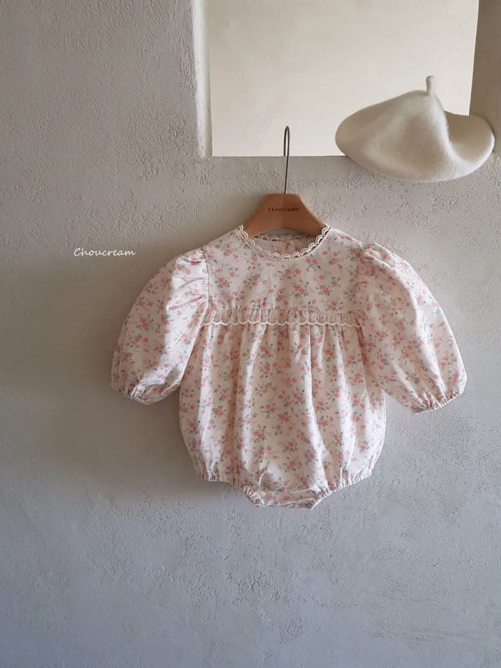 Choucream - Korean Baby Fashion - #smilingbaby - Floral Lace Bodysuit - 3