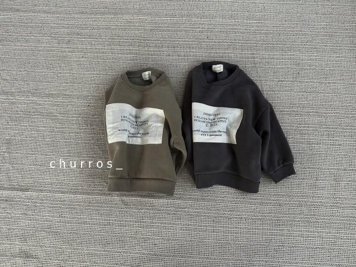 Churros - Korean Children Fashion - #childrensboutique - Patch Fleece Sweatshirt