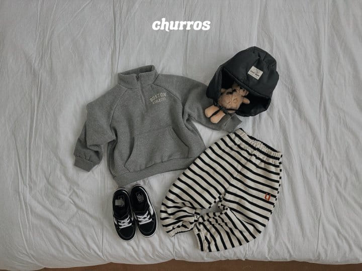 Churros - Korean Children Fashion - #fashionkids - Boston Half Zip-up Sweatshirt - 8