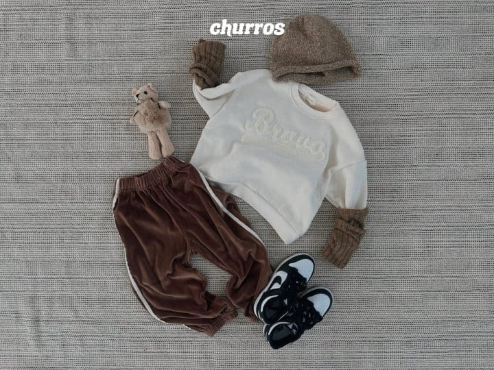 Churros - Korean Children Fashion - #kidsshorts - Veloure Pants
