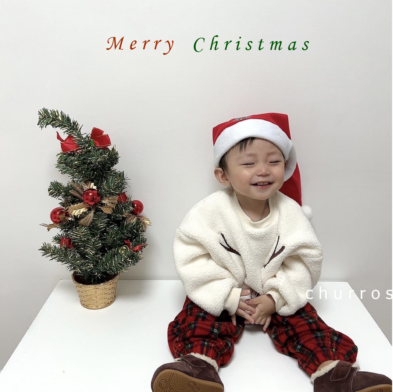 Churros - Korean Children Fashion - #kidsshorts - Bookle Santa Sweatshirt - 7