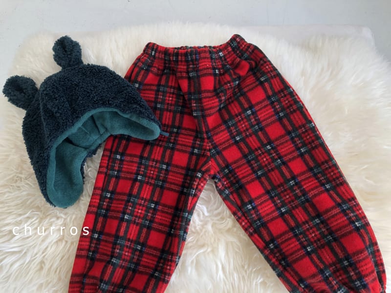 Churros - Korean Children Fashion - #kidsshorts - Check Santa Pants - 6