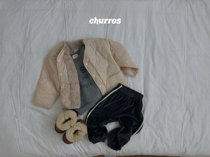 Churros - Korean Children Fashion - #kidsstore - Veloure Pants - 2