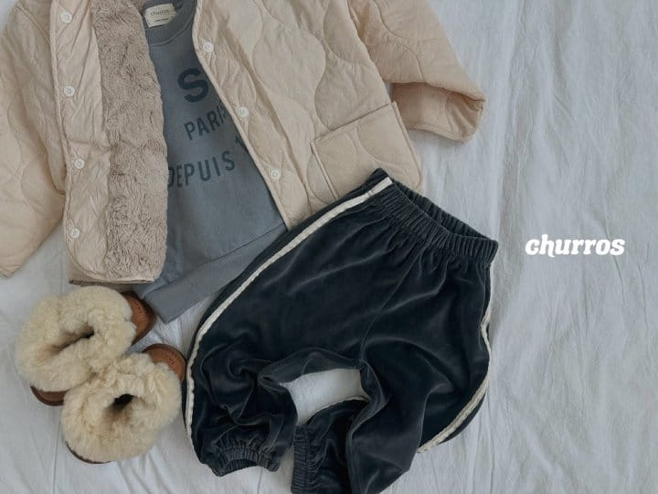 Churros - Korean Children Fashion - #kidzfashiontrend - Veloure Pants - 3