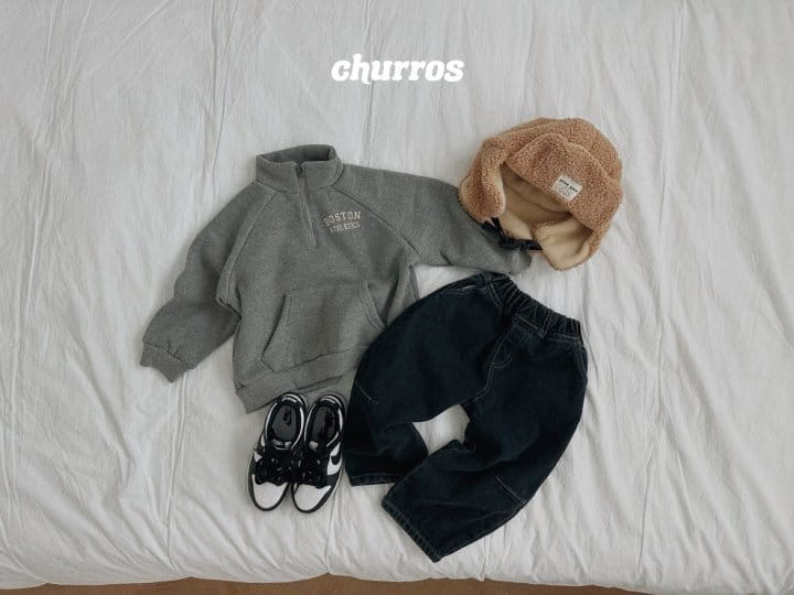 Churros - Korean Children Fashion - #prettylittlegirls - Boston Half Zip-up Sweatshirt - 2