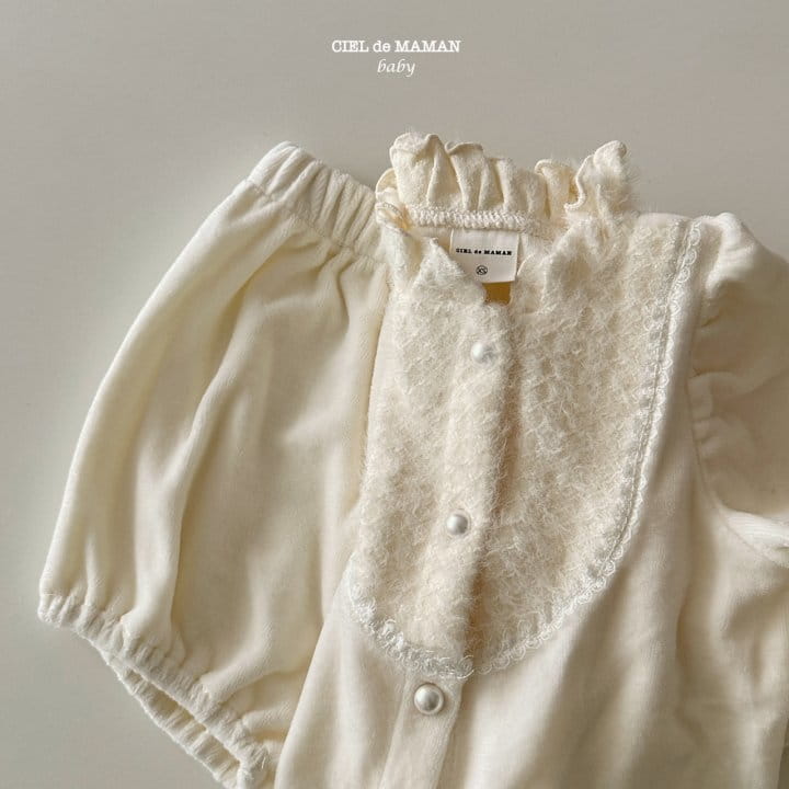 Ciel De Maman - Korean Baby Fashion - #babyboutiqueclothing - Veloure Lace Set - 3