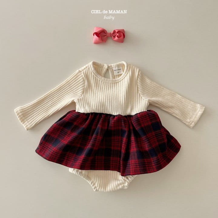 Ciel De Maman - Korean Baby Fashion - #babyboutique - Check Check Skirt Suit - 4